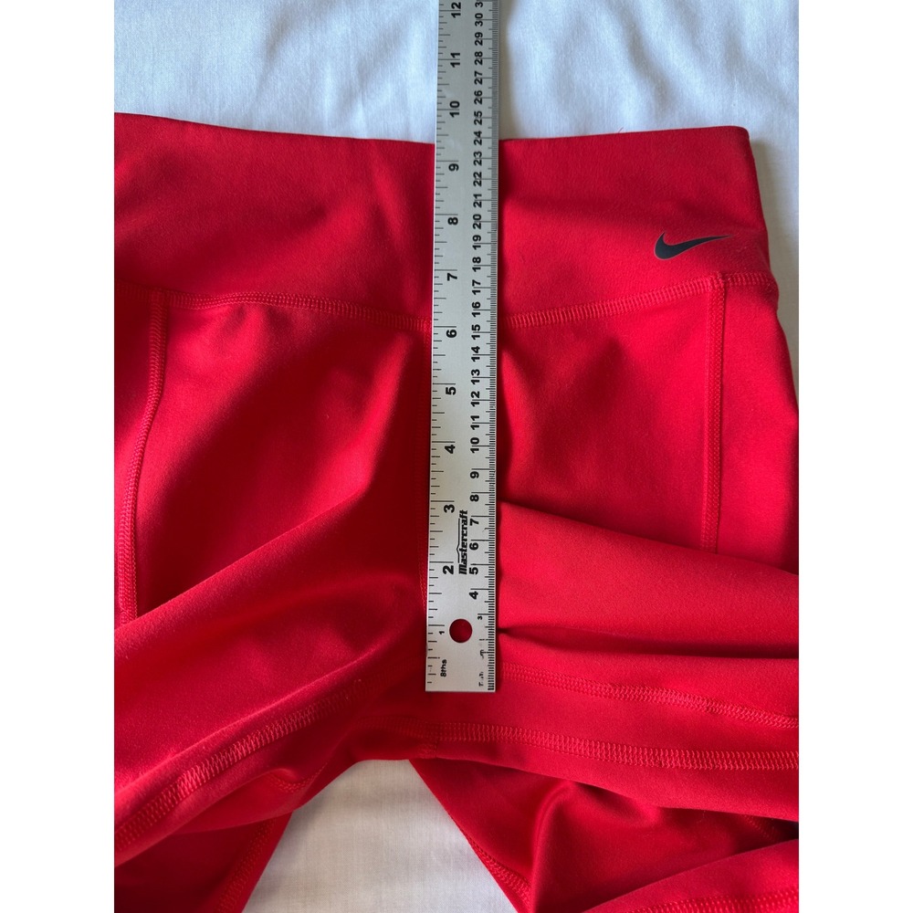 Nike Dri-FIT Strappy Lattice Leggings S Red Gym Yoga Athletic Workout Balletcore - Picture 11 of 15